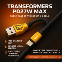 Body Smith 4 In 1 Covertable Data Cable - Gold Tips, M