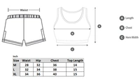 Body Smith Women Active Shorts + Crop Top Black Essential Workout Combo - L, Black