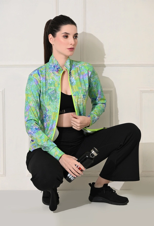 Body Smith Abstract Green Zipper - Green, L
