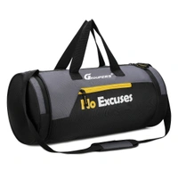Body Smith Premium Black Yellow Gym Duffle Bag with Shoe Compartment - yellow