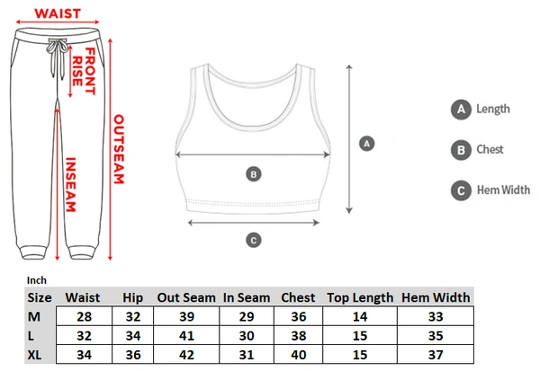 Women Solid Grey Jogger + Sports Bra Combo - M, Black