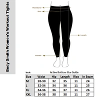 Body Smith Womens Active Solid Tummy Tucker Tights - XXL, Red