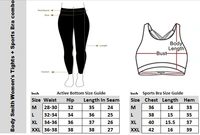 Body Smith Women Active Tights + Cross Fit Bra Workout Combo - L, Black