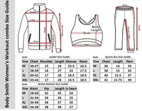Body Smith Women's Workout Mesh Zipper Combo (Mesh Jacker+Sports Bra+Bottom) - XL, Peach