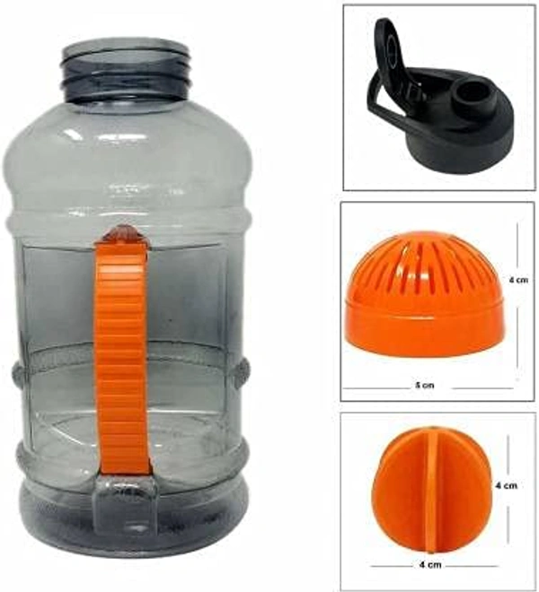 Body Smith 1.5 L Sports Water/Protein Gallon BPA Free Shaker Bottle with Mixer Ball and Strainer (Unbreakable, Freezer Safe) ORG