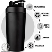 Body Smith Gym Workout Essential Combo(Gym Bag + Wrist Support Workout Gloves + 750ML Metal Shaker) - Black, FREE SIZE