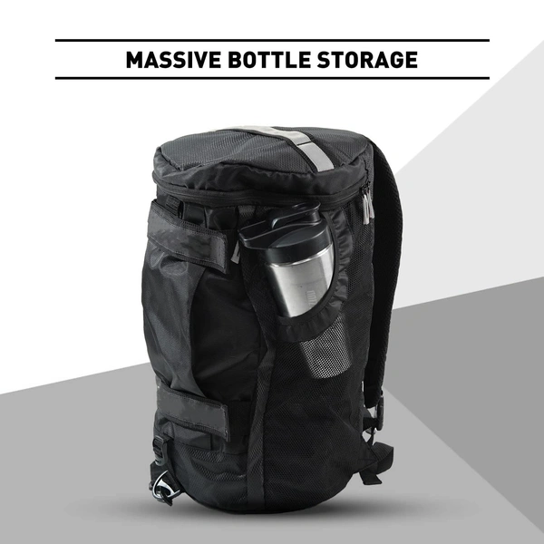 Body Smith Premium Black Hybrid Convertible Gym Cum Travel Bag 40L