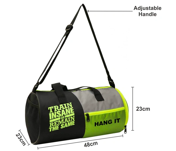Body Smith Premium Gym Duffle Bag with Shoe Compartment - 30 Liters, Green