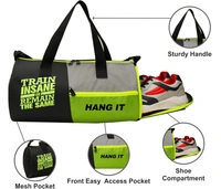 Body Smith Premium Gym Duffle Bag with Shoe Compartment - 30 Liters, Green