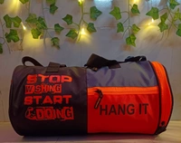 Body Smith Premium Gym Duffle Bag with Shoe Compartment - 30 Liters, orange