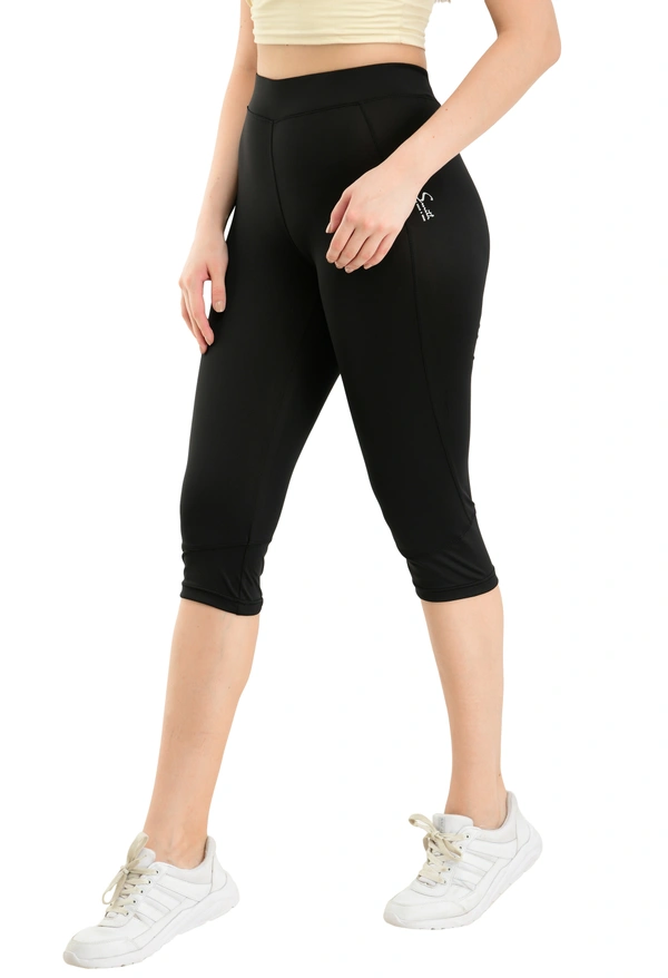 Body Smith Solid Black Capri - XL, Black