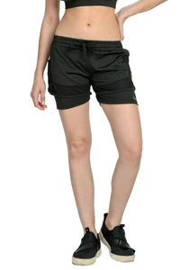 Body Smith Solid Black Divider Sports Shorts - L, Black
