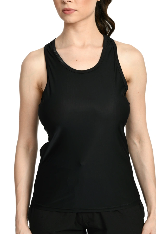 Body Smith Solid Black Workout Vest - XL, Black
