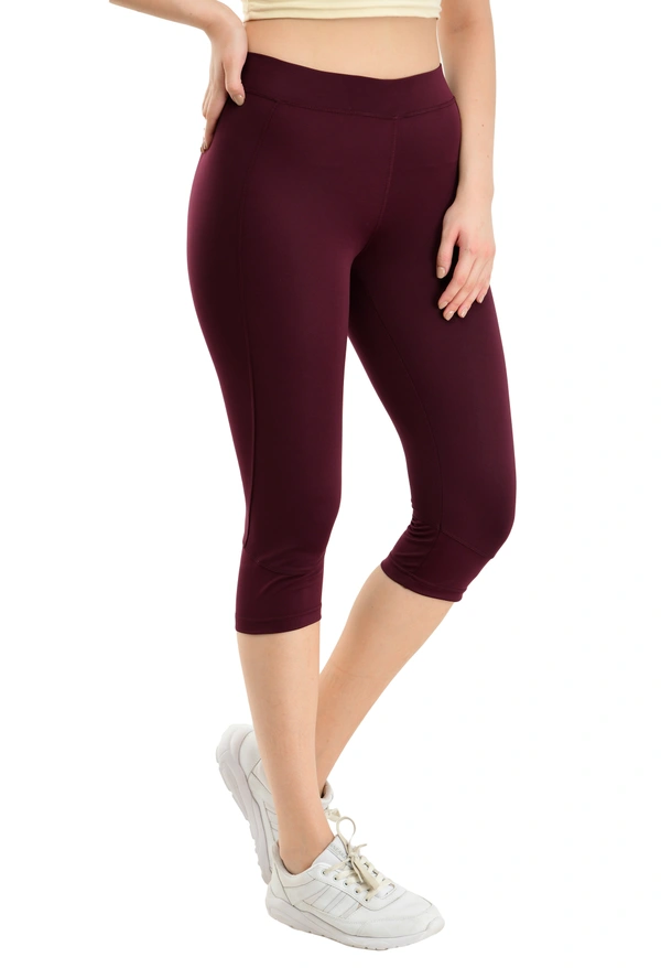Body Smith Solid Maroon Capri - XL, Maroon