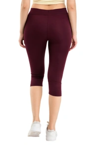 Body Smith Solid Maroon Capri - XL, Maroon