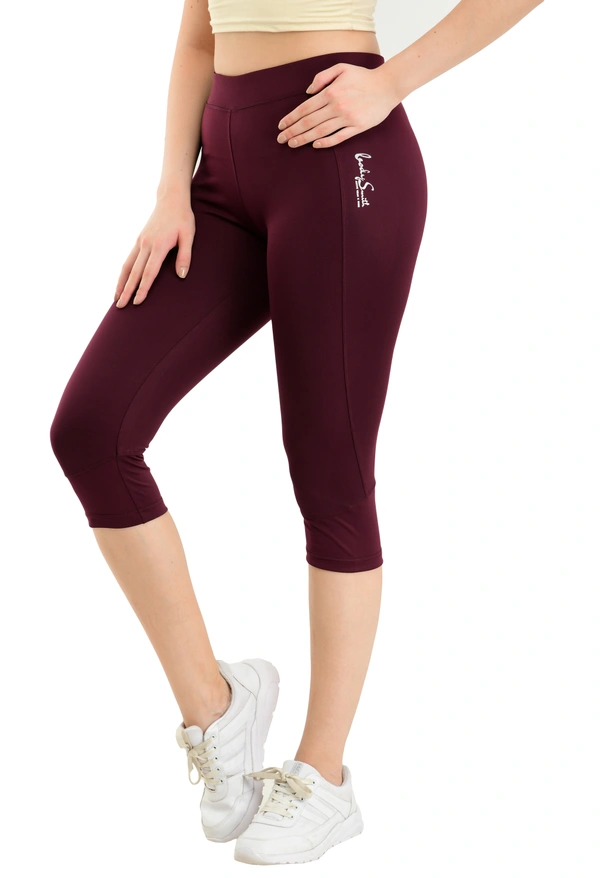 Body Smith Solid Maroon Capri - XL, Maroon