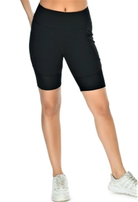 Body Smith Women Solid Black Sports Shorts - XL, Black