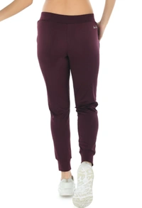 Body Smith Women Solid Maroon Jogger - L, Maroon