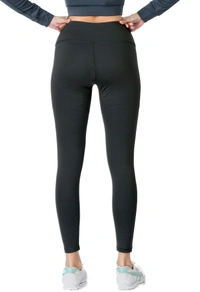 Body Smith Women's Black Active Laser Cut Sports Tights - L, Black