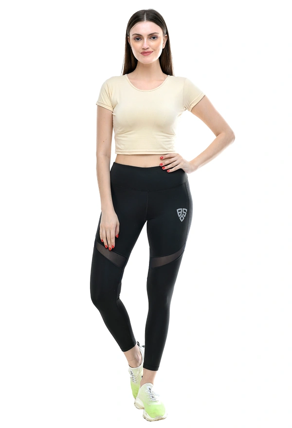 Body Smith Women's Black Active Sports Tights - XL, Black
