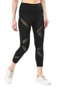 Body Smith Women's Black Active Sports Tights