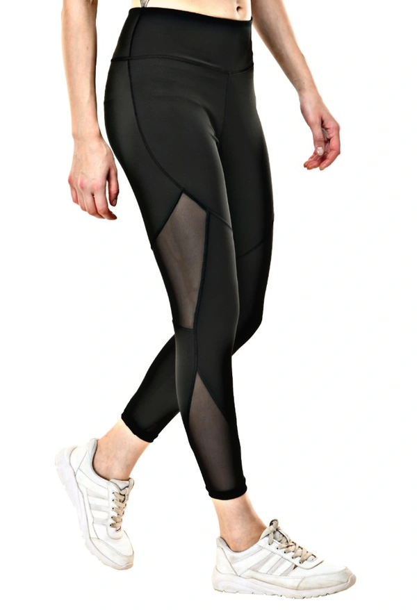 Body Smith Women's Black Active Sports Tights - L, Black