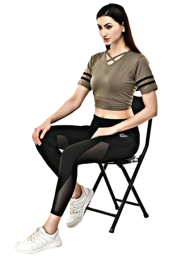 Body Smith Women's Black Active Sports Tights - L, Black