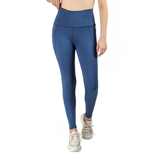 Body Smith Women's Blue Active Sports Tights - Jacksons Purple