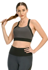 Body Smith Women's Cross Fit Teal Sports Bra - XXL, Black