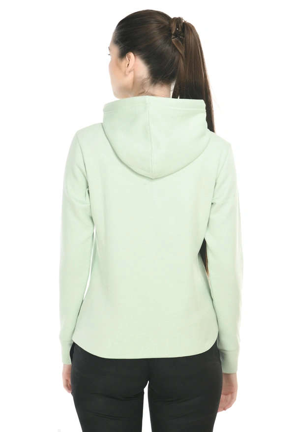 Body Smith Women's Front Slit Relax Hoodie - M, Pastel Green