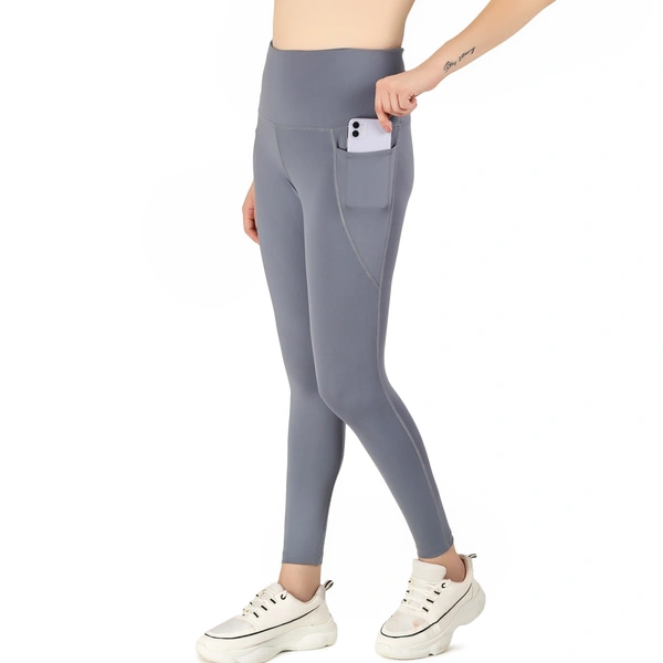 Body Smith Women's Grey Active Sports Tights