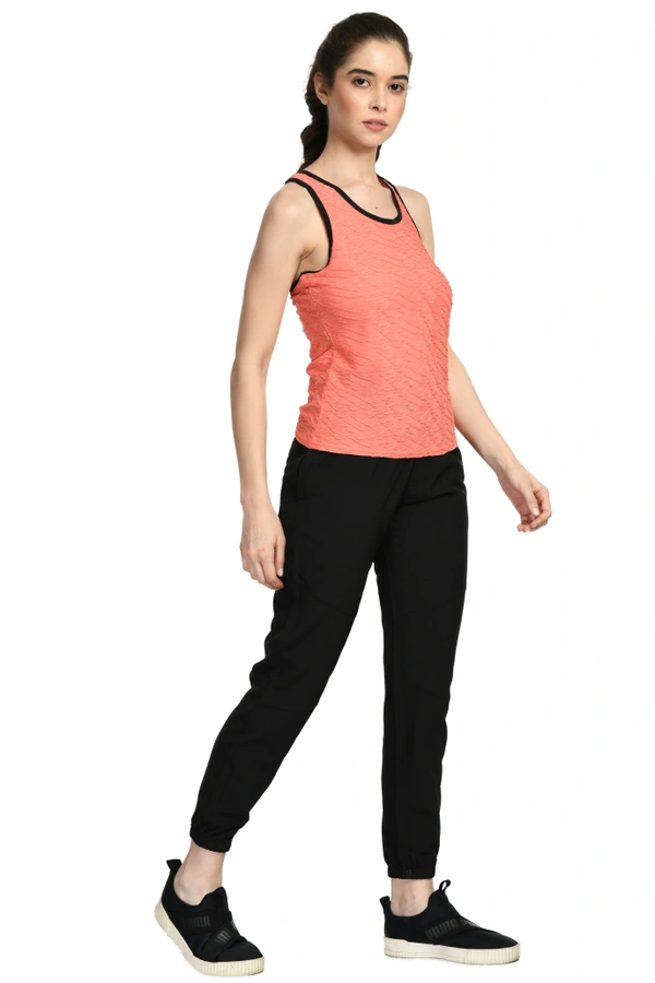 Body Smith Workout Baby Pink Co-ordinates (Baby Pink  Tank Top + Black NS Bottom) - XXL, Baby Pink