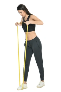 Women Solid Grey Jogger + Sports Bra Combo - M, Black