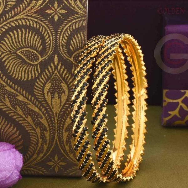 SLSTONE BANGLE BLACK - Gold, 2.4;2.6;2.8;2.10