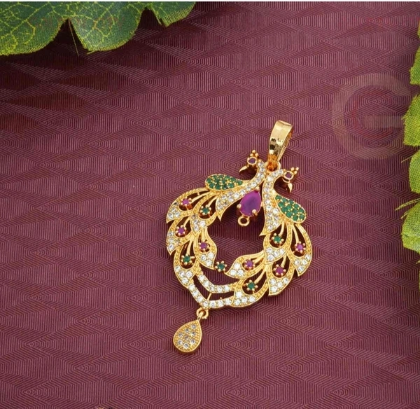 Ruby Double Peacock Stone Dollor