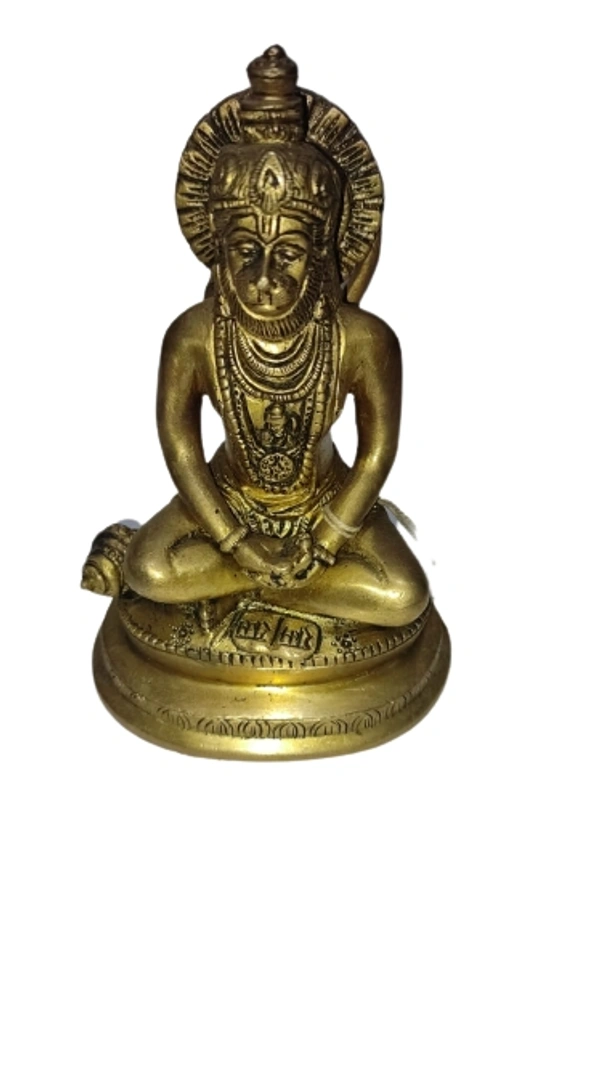 PJH Meditating Hanuman Idol | Bajrangbali Sitting Murti for Pooja Room | Hanuman Ji Statue for Home & Office Decor | 