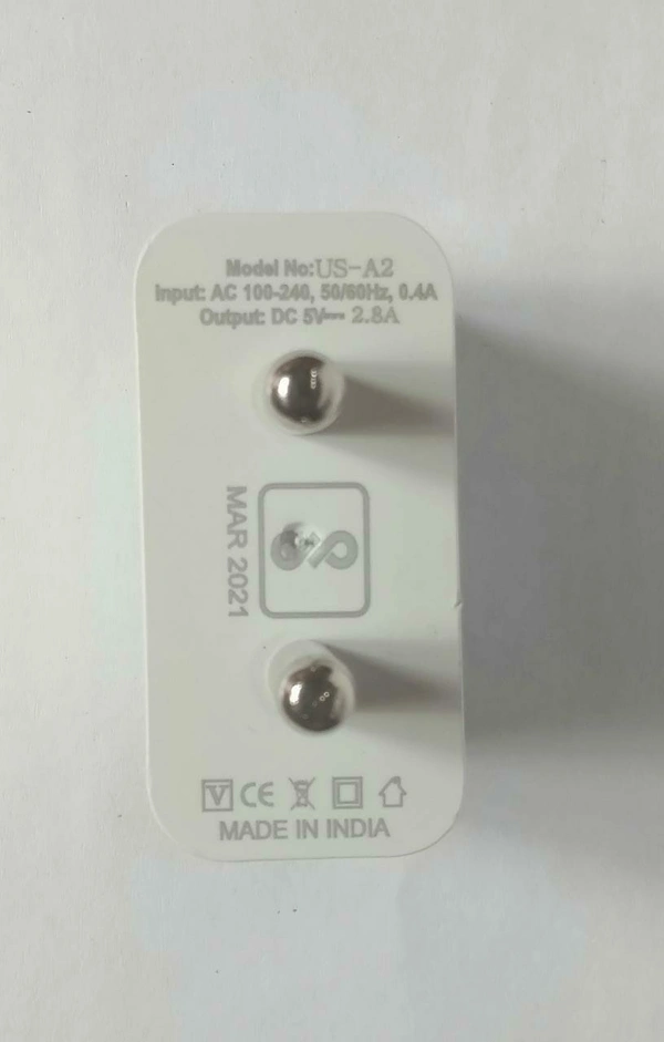 UBEST UBest US-A2 2.8 A Multiport USB Charger (White) - White, 1.5 M
