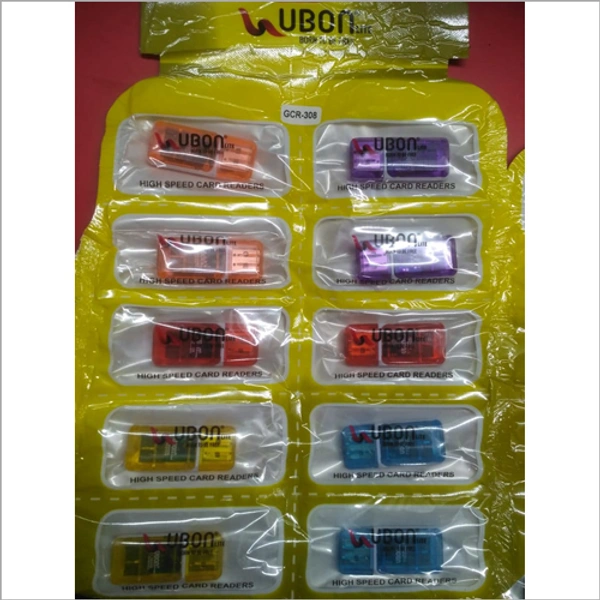 UBON MEMORY CARD READER - MULTI COLOUR