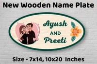Wooden Name plates for Room doors - 10 x 20 inch