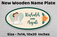 Wooden Name plates for Room doors - 10 x 20 inch