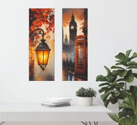 London Telephone Booth And Light Wall Decor