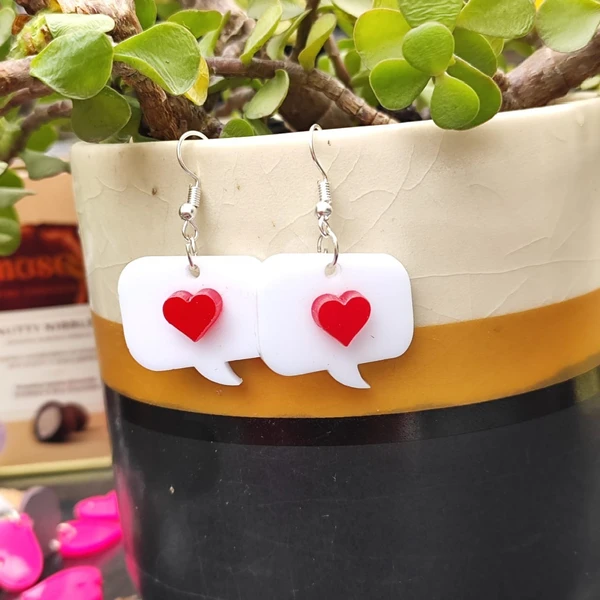 Heart message Earings