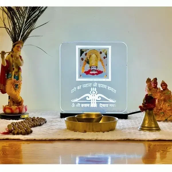 Khatu Shyam Ji Idol LED Light Glow Frame