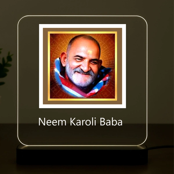 Neem Karoli Baba Led Frame - 6 x 6 Inch