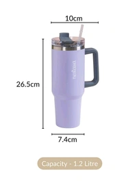 Tumbler With Straw || Hot And Cold || 1200 ML Capacity 