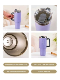 Tumbler With Straw || Hot And Cold || 1200 ML Capacity 