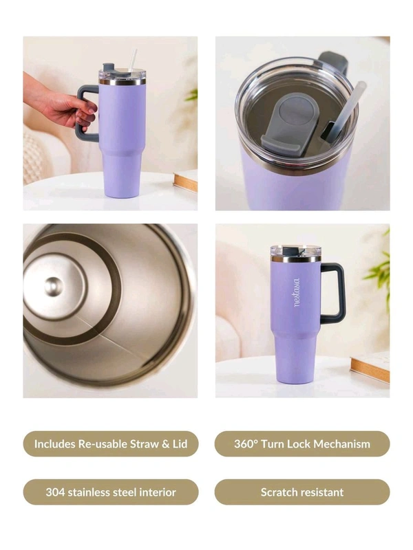 Tumbler With Straw || Hot And Cold || 1200 ML Capacity 
