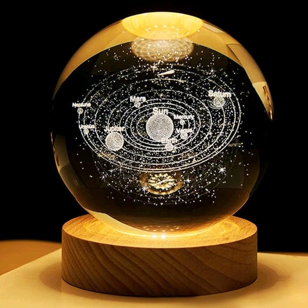 3d Crystall Ball || Night Lamp 