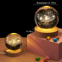 3d Crystall Ball || Night Lamp 