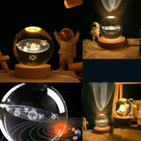 3d Crystall Ball || Night Lamp 